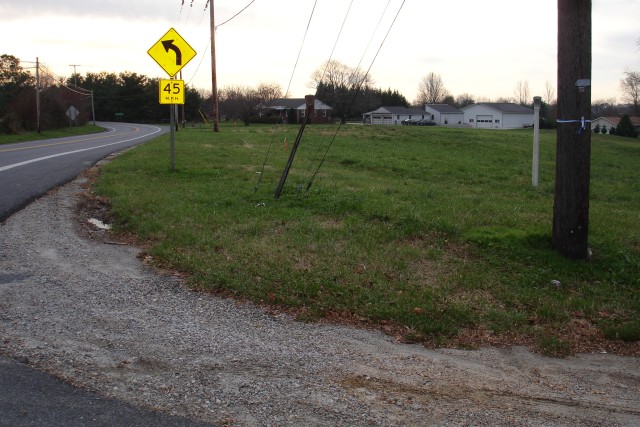 November 2006 before any site development work has started. Looking east along Old Frederick Road.